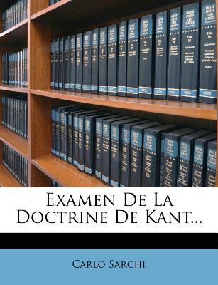 Examen de la Doctrine de Kant... [French] 1274122686 Book Cover