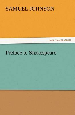 Preface to Shakespeare 3842428677 Book Cover
