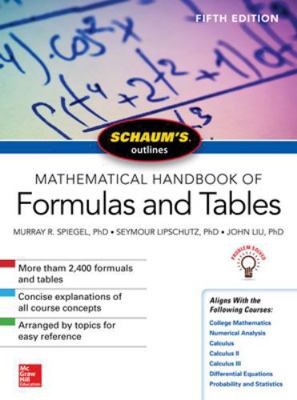 Schaum's Outline of Mathematical Handbook of Fo... 1260010538 Book Cover