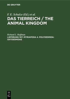 Myriapoda 4. Polydesmida: Oxydesmidae [German] 3110122340 Book Cover