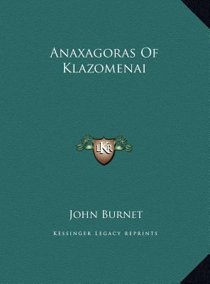 Anaxagoras Of Klazomenai 1169550282 Book Cover