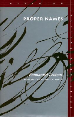 Proper Names (Meridian: Crossing Aesthetics) 0804723524 Book Cover