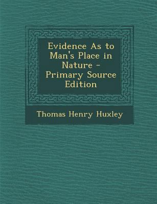 Evidence as to Man's Place in Nature 128790128X Book Cover