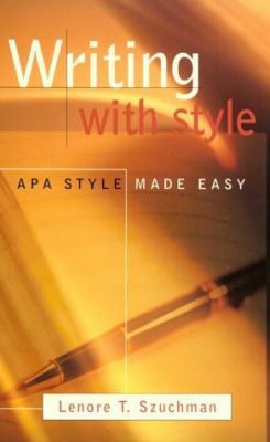 Writing with Style : APA Style Made Easy (Inter... 0534363652 Book Cover