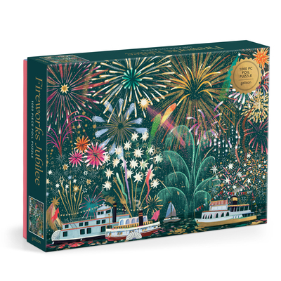 Fireworks Jubilee 1000 Piece Foil Puzzle 0735388105 Book Cover