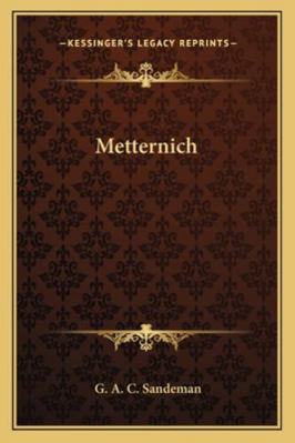 Metternich 1162933429 Book Cover