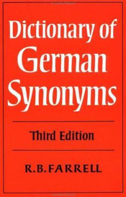Dictionary of German Synonyms 0521211891 Book Cover