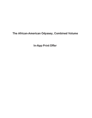 African-American Odyssey, The, Combined Volume,... 0134490908 Book Cover