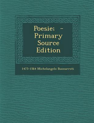 Poesie; [Italian] 1287890075 Book Cover