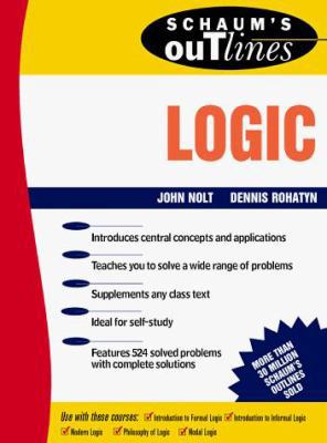 Schaum's Outline of Theory and Problems of Logic 0070536287 Book Cover