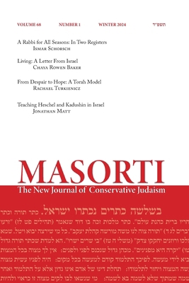 Masorti: The New Journal of Conservative Judais... 1953829724 Book Cover