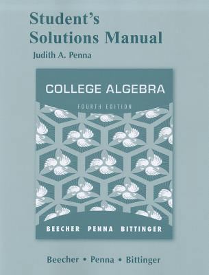 Student Solutions Manual for College Algebra 0321724844 Book Cover