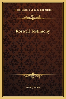 Roswell Testimony 1169185045 Book Cover