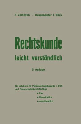 Rechtskunde -- Leicht Verständlich [German] 3409740074 Book Cover