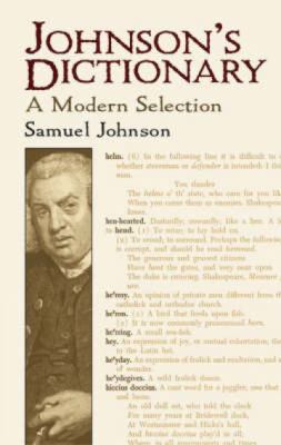 Johnson's Dictionary: A Modern Selection 0486440893 Book Cover