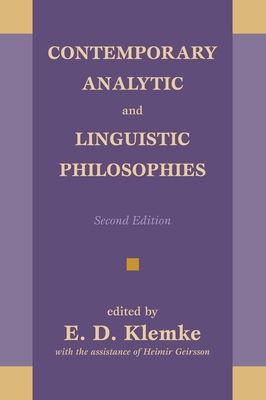 Contemporary Analytic and Linguistic Philosophies 0879751975 Book Cover