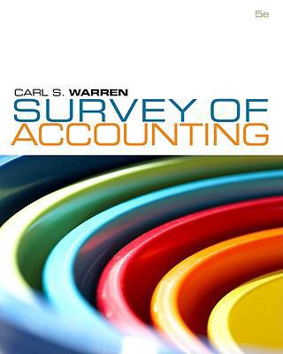 Survey of Accounting (Available Titles CengageNOW) 0538749091 Book Cover
