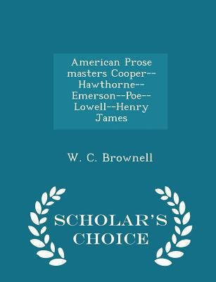 American Prose Masters Cooper--Hawthorne--Emers... 1297343247 Book Cover