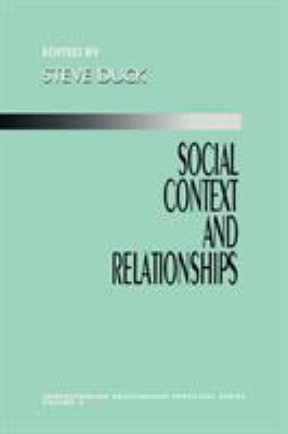 Social Context and Relationships 080395378X Book Cover