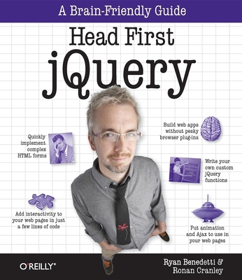 Head First jQuery: A Brain-Friendly Guide 1449393217 Book Cover