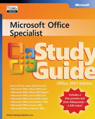 Microsoft® Office Specialist Study Guide Office... B002WTC92Y Book Cover