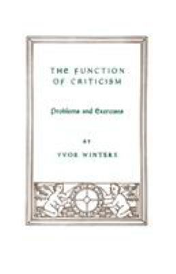 Function Of Criticism: Problems and Exercises 0804001308 Book Cover
