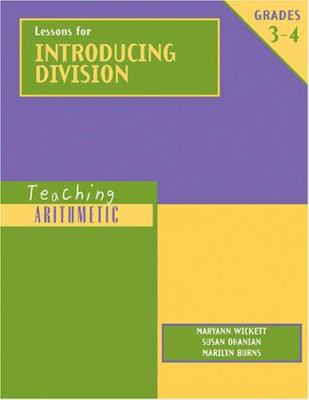 Lessons for Introducing Division, Grades 3-4 094135542X Book Cover