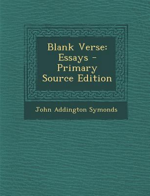 Blank Verse: Essays 1293880043 Book Cover