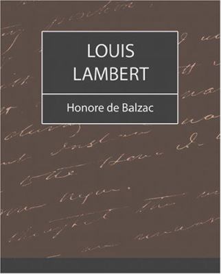 Louis Lambert 160424190X Book Cover