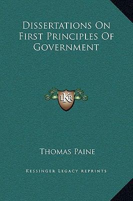 Dissertations On First Principles Of Government 1169168876 Book Cover
