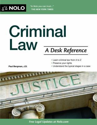 Criminal Law: A Desk Reference 1413313671 Book Cover