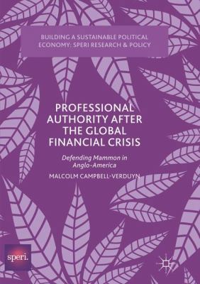 Professional Authority After the Global Financi... 3319849832 Book Cover