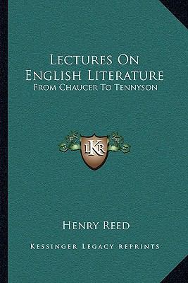 Lectures On English Literature: From Chaucer To... 1163114103 Book Cover