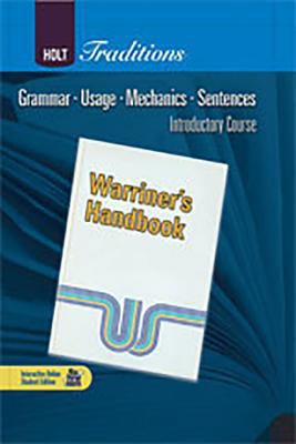 Holt Literature & Language Arts Warriner's Hand... 0554010976 Book Cover