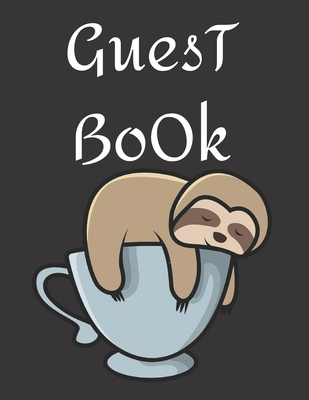 Guest Book sloth: color sloth Cover, Rustic Guest book For Wedding, for baby shower,for graduation,for birthday party,for house warming,for ... lover ,cute sloth,celebration party