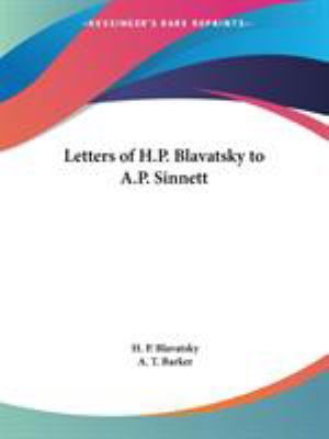 Letters of H.P. Blavatsky to A.P. Sinnett 0766148149 Book Cover