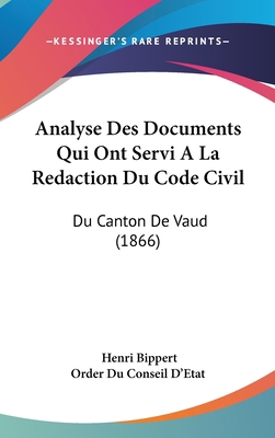 Analyse Des Documents Qui Ont Servi a la Redact... [French] 1160537151 Book Cover