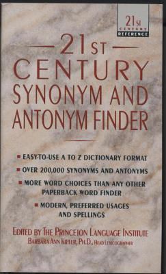 21st Century Synonym and Antonym Finder B0073N78PW Book Cover