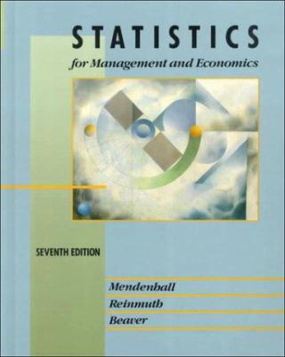 Statistics for Management and Economics 0534932991 Book Cover