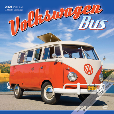 Calendar Volkswagen Bus 2021 12 x 12 Inch Monthly Square Wall Calendar, German Motor Car Book