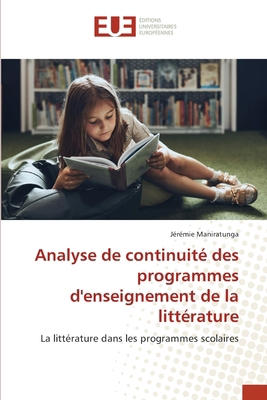 Analyse de continuité des programmes d'enseigne... [French] 6208821371 Book Cover