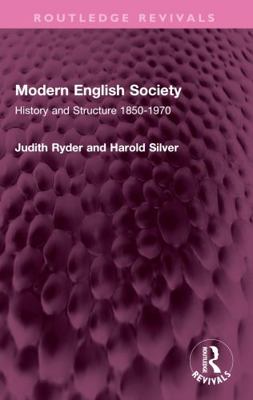 Modern English Society: History and Structure 1... 1032671548 Book Cover