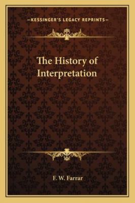 The History of Interpretation 1162721006 Book Cover