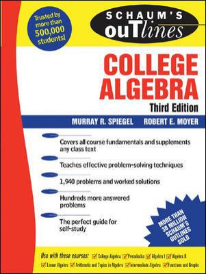 Schaum's Outline of College Algebra 0071452273 Book Cover