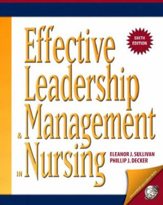 Effective Leadership and Management in Nursing 0131780948 Book Cover