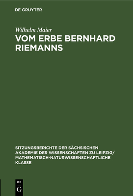 Vom Erbe Bernhard Riemanns [German] 3112517296 Book Cover