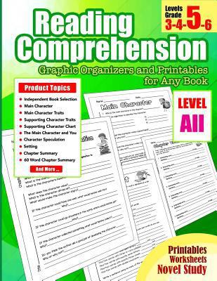 Reading Comprehension 5th Grade: Reading Comprehension Workbooks Grade 5 Graphic Organizers and Printables for Any Book! for 3rd, 4th, 5th, 6th, Homeschool Grade 1982043059 Book Cover