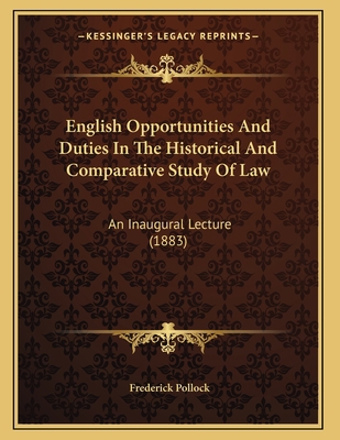 English Opportunities And Duties In The Histori... 1165404451 Book Cover