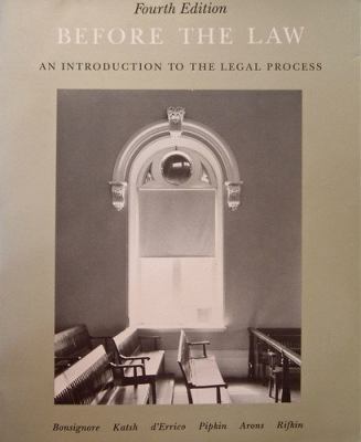 Before the Law: An Introduction to the Legal Pr... 039535921X Book Cover