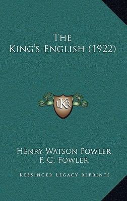 The King's English (1922) 116438841X Book Cover